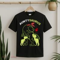 Auntysaurus Aunty 2 Dinosaur Aunt & Uncles Day T-Shirt thumb 2
