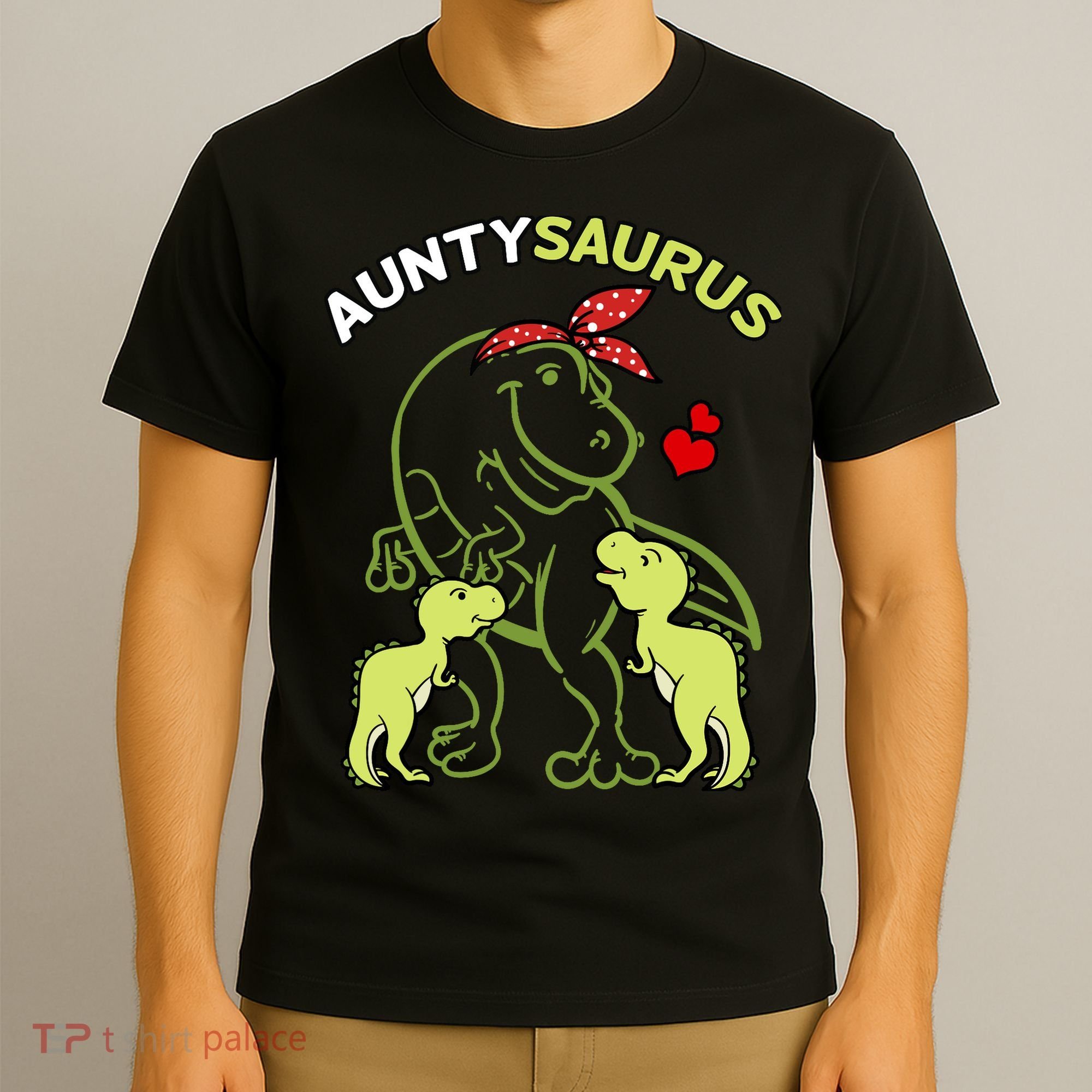 Auntysaurus Aunty 2 Dinosaur Aunt & Uncles Day T-Shirt