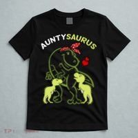 Auntysaurus Aunty 2 Dinosaur Aunt & Uncles Day T-Shirt thumb 5