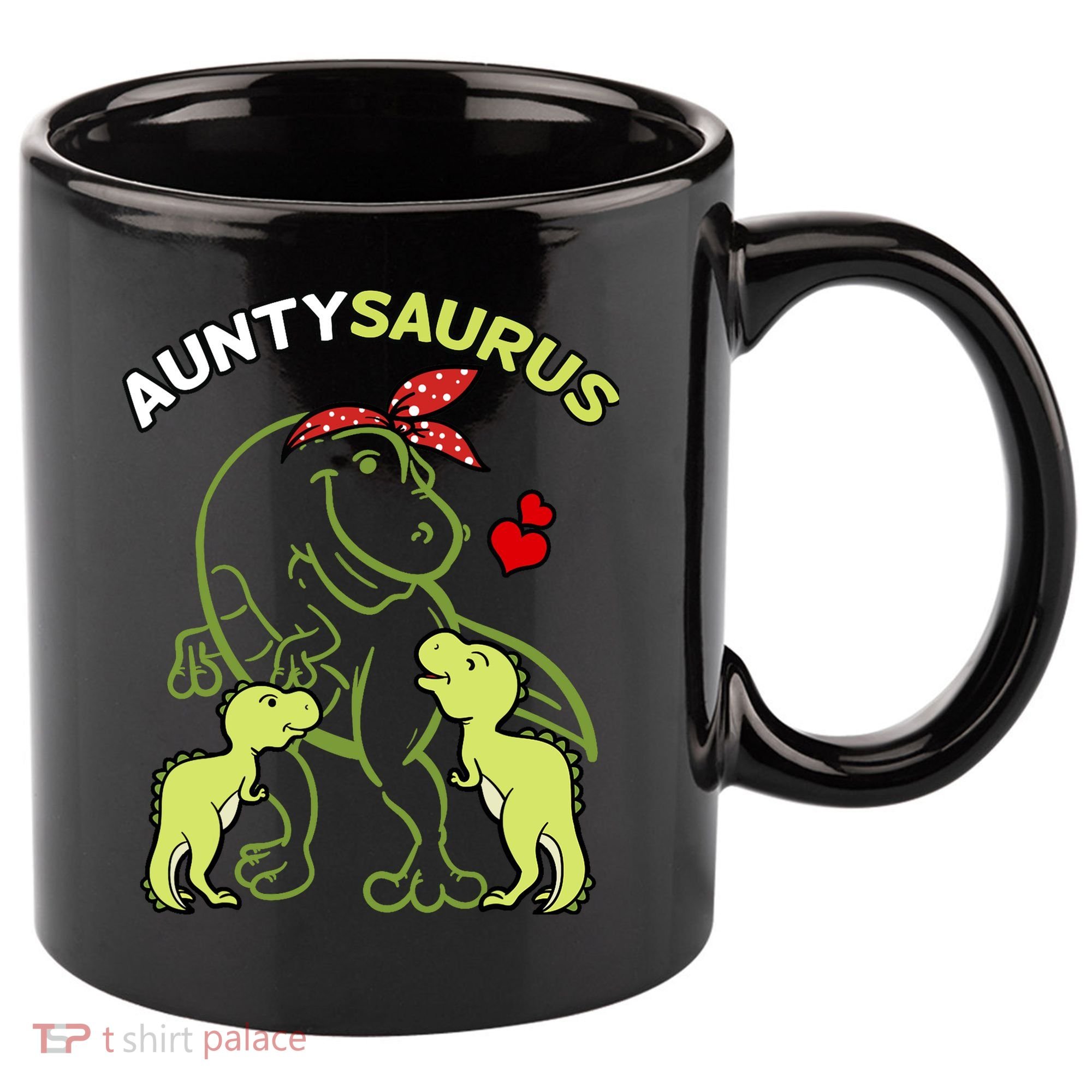 Auntysaurus Aunty 2 Dinosaur Aunt & Uncles Day 11oz C Handle Ceramic Mug