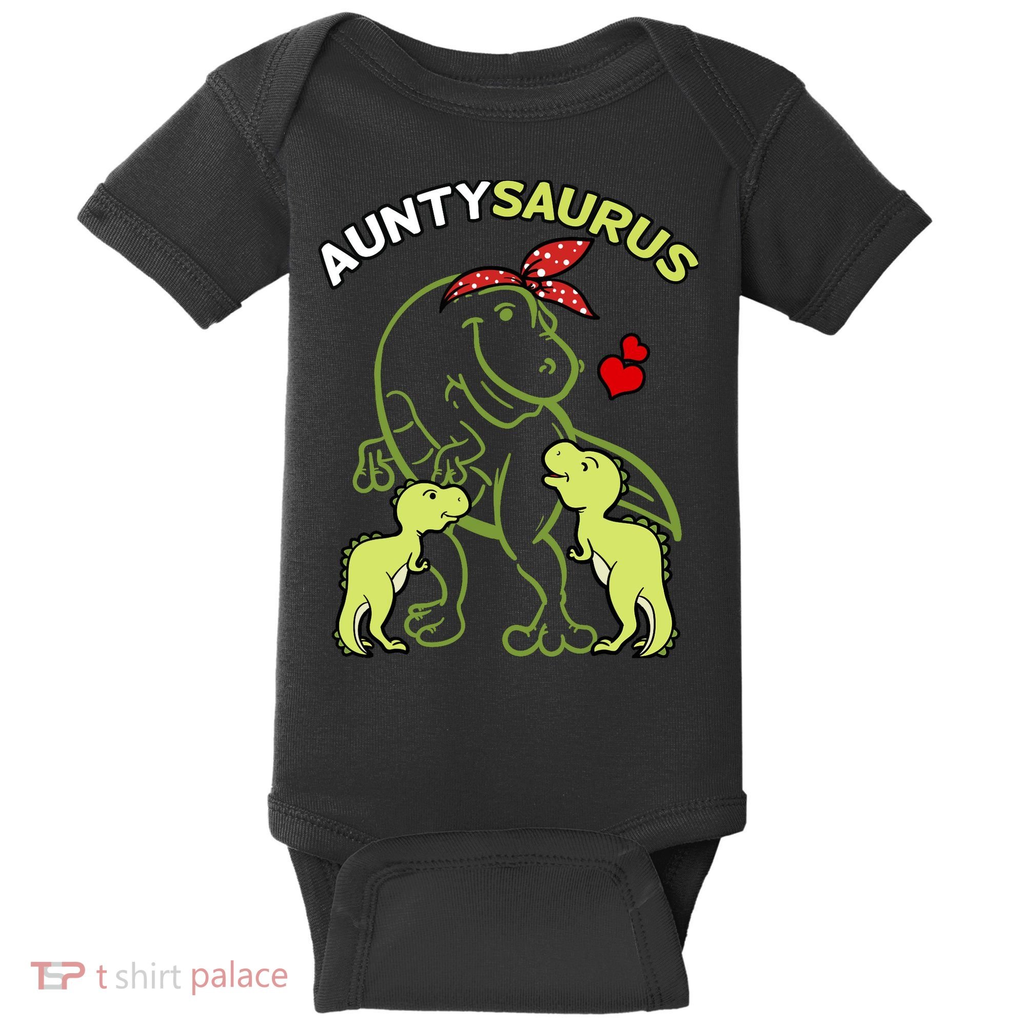 Auntysaurus Aunty 2 Dinosaur Aunt & Uncles Day Baby Bodysuit