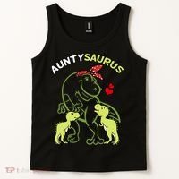 Auntysaurus Aunty 2 Dinosaur Aunt & Uncles Day Tank Top thumb 2