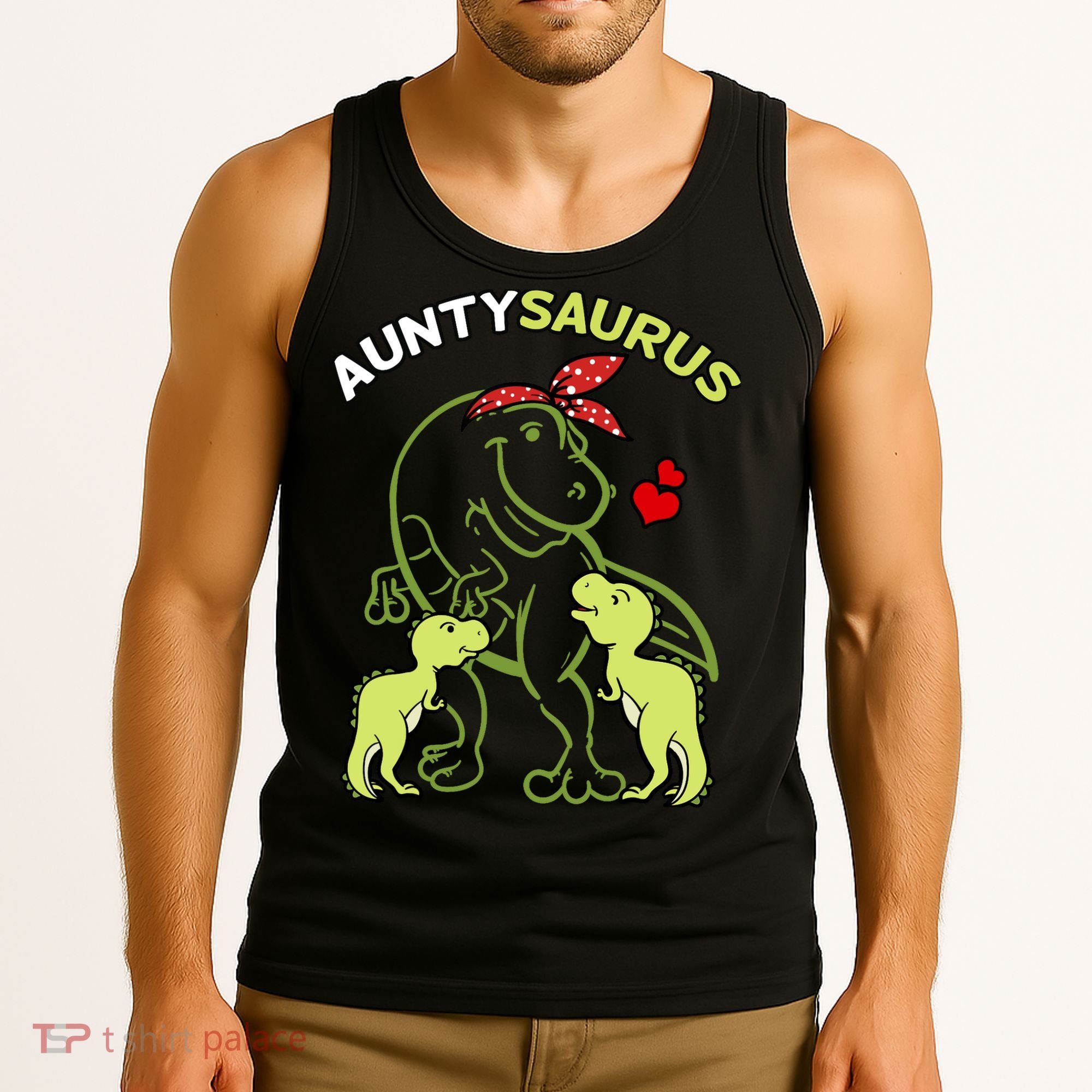 Auntysaurus Aunty 2 Dinosaur Aunt & Uncles Day Tank Top