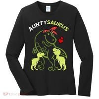 Auntysaurus Aunty 2 Dinosaur Aunt & Uncles Day Women's Long Sleeve Shirt thumb 0