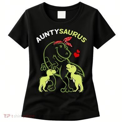 Auntysaurus Aunty 2 Dinosaur Aunt & Uncles Day Women's T-Shirt