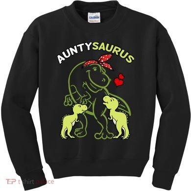Auntysaurus Aunty 2 Dinosaur Aunt & Uncles Day Kids Sweatshirt