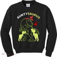 Auntysaurus Aunty 2 Dinosaur Aunt & Uncles Day Kids Sweatshirt thumb 0