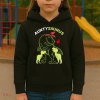 Auntysaurus Aunty 2 Dinosaur Aunt & Uncles Day Kids Hoodie thumb 3