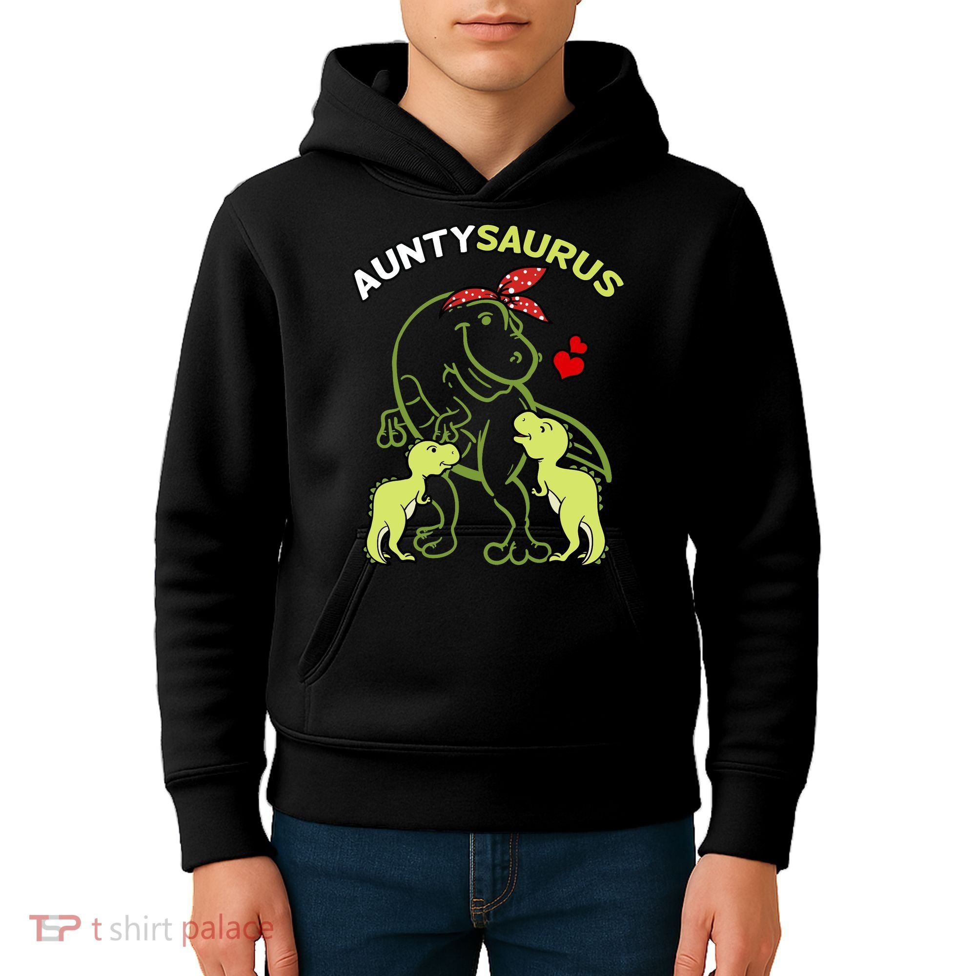 Auntysaurus Aunty 2 Dinosaur Aunt & Uncles Day Kids Hoodie