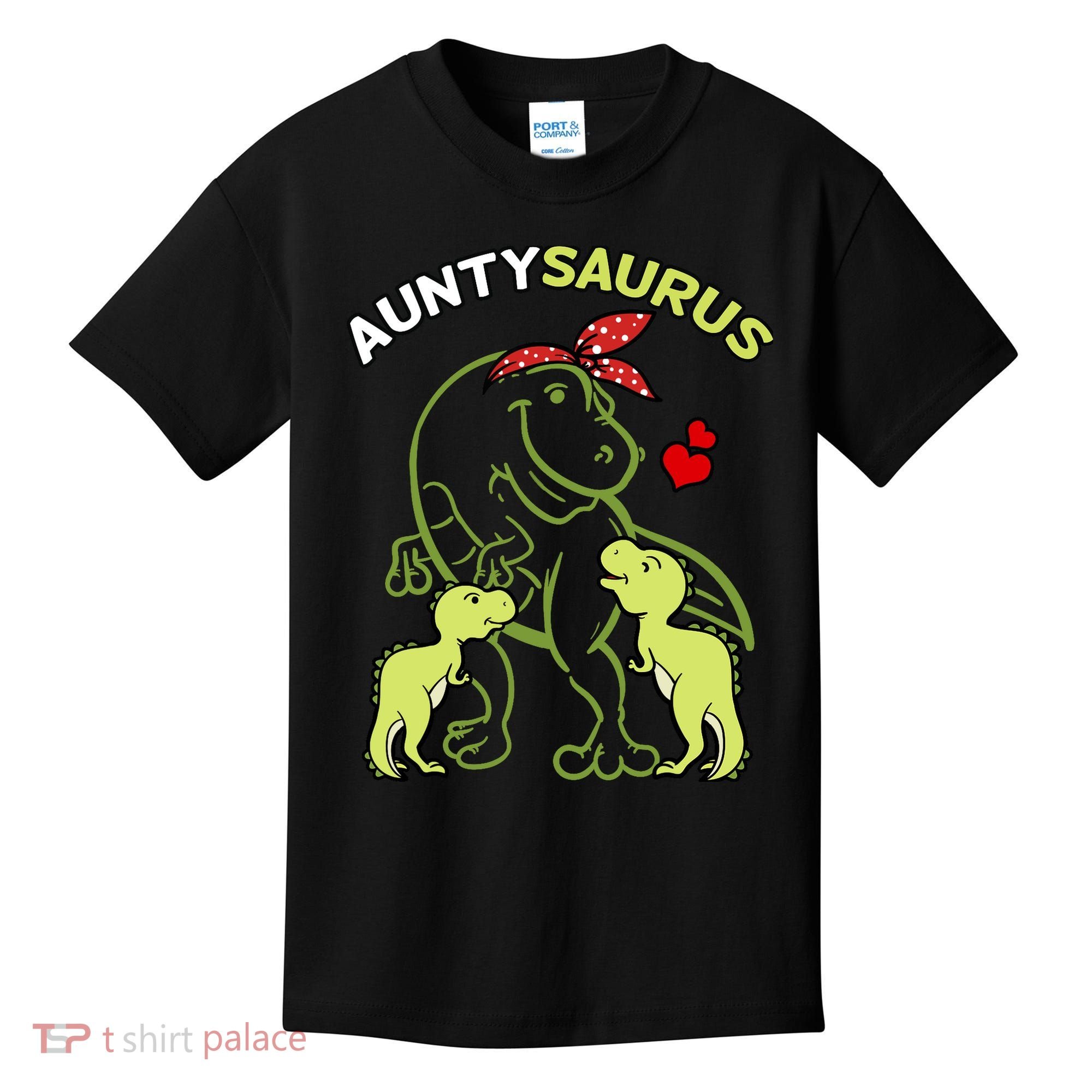 Auntysaurus Aunty 2 Dinosaur Aunt & Uncles Day Kids T-Shirt