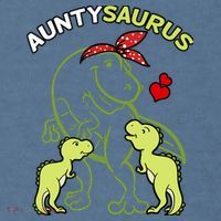 Auntysaurus Aunty 2 Dinosaur Aunt & Uncles Day Comfort Colors Garment-Dyed Hooded Sweatshirt thumb 2