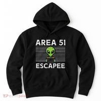 Alien Area 51 Escapee Funny Costume Ufo Hoodie thumb 0