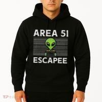 Alien Area 51 Escapee Funny Costume Ufo Hoodie thumb 2