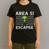 Alien Area 51 Escapee Funny Costume Ufo T-Shirt thumb 4