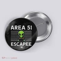 Alien Area 51 Escapee Funny Costume Ufo Button thumb 0