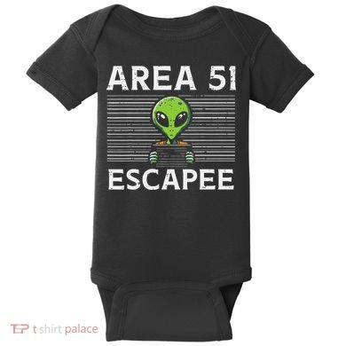 Alien Area 51 Escapee Funny Costume Ufo Baby Bodysuit