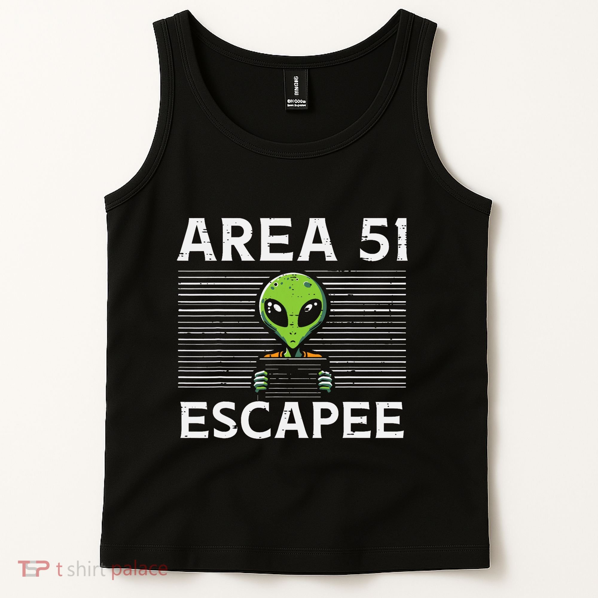 Alien Area 51 Escapee Funny Costume Ufo Tank Top
