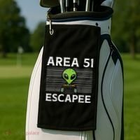 Alien Area 51 Escapee Funny Costume Ufo Golf Towel thumb 2