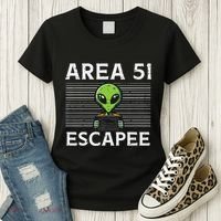 Alien Area 51 Escapee Funny Costume Ufo Women's T-Shirt thumb 3