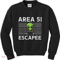 Alien Area 51 Escapee Funny Costume Ufo Kids Sweatshirt thumb 0