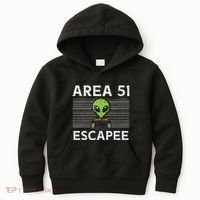 Alien Area 51 Escapee Funny Costume Ufo Kids Hoodie thumb 0