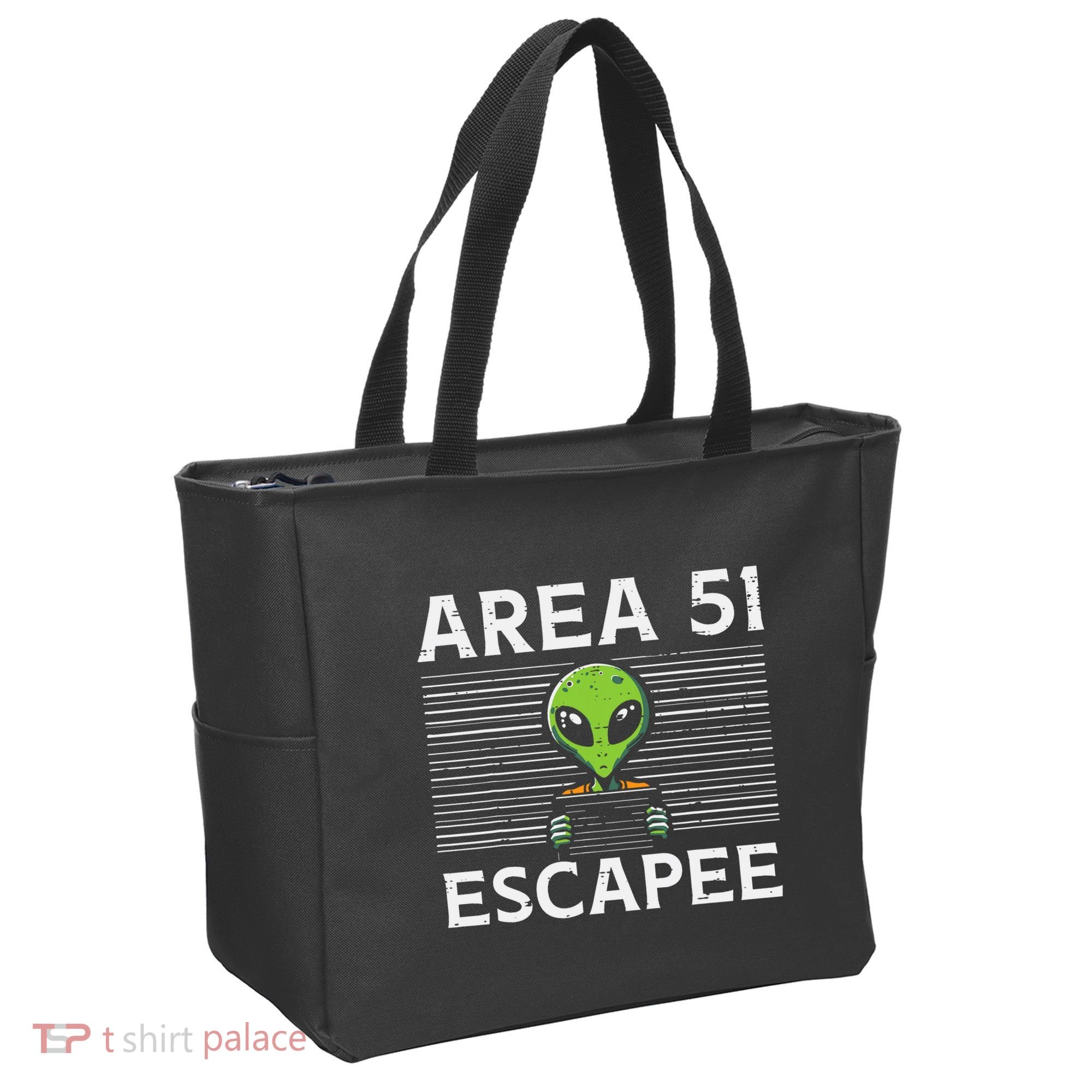 Alien Area 51 Escapee Funny Costume Ufo Tote Bag