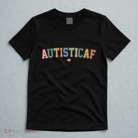 Autistic Af Autism Awareness Colorful T-Shirt thumb 5