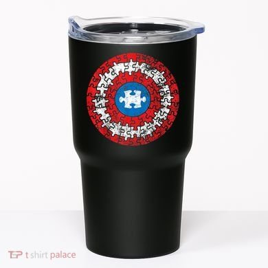 Autism Awareness America Shield Parody Spoof Design Tumbler