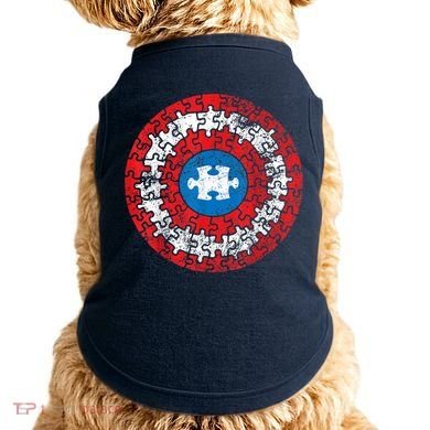 Autism Awareness America Shield Parody Spoof Design Doggie Tank
