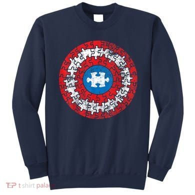 Autism Awareness America Shield Parody Spoof Design Sweatshirt