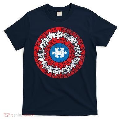 Autism Awareness America Shield Parody Spoof Design T-Shirt