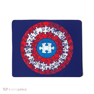 Autism Awareness America Shield Parody Spoof Design Mousepad