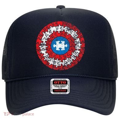 Autism Awareness America Shield Parody Spoof Design Hat