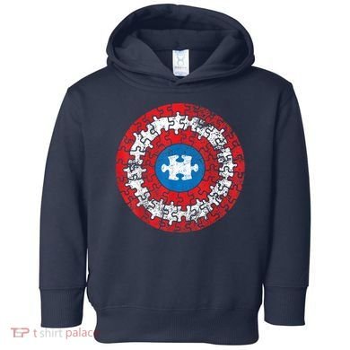 Autism Awareness America Shield Parody Spoof Design Toddler Hoodie