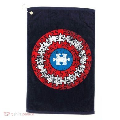 Autism Awareness America Shield Parody Spoof Design Golf Towel