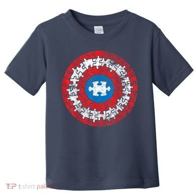 Autism Awareness America Shield Parody Spoof Design Toddler T-Shirt