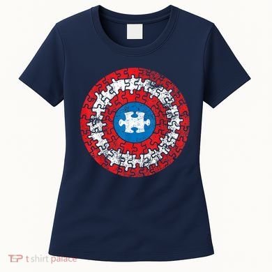 Autism Awareness America Shield Parody Spoof Design Women's T-Shirt