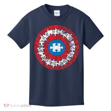 Autism Awareness America Shield Parody Spoof Design Kids T-Shirt