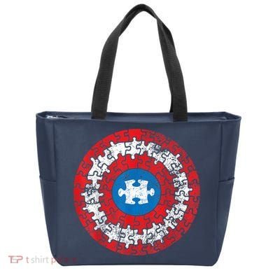 Autism Awareness America Shield Parody Spoof Design Tote Bag