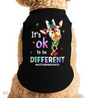 Autism Awareness Acceptance Giraffe Its Ok To Be Different Doggie Tank thumb 0