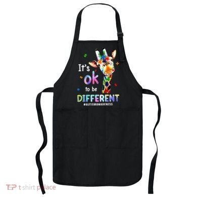 Autism Awareness Acceptance Giraffe Its Ok To Be Different Apron