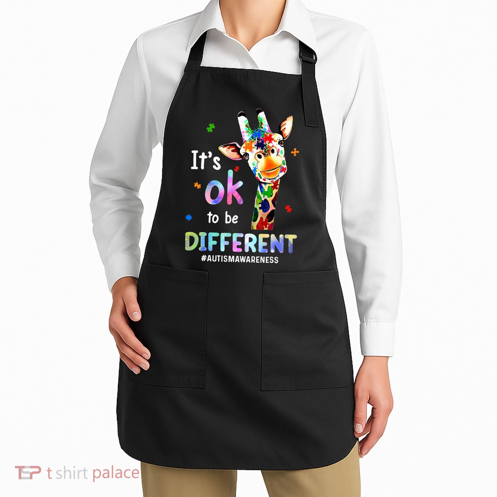 Autism Awareness Acceptance Giraffe Its Ok To Be Different Apron