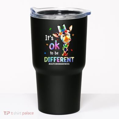 Autism Awareness Acceptance Giraffe Its Ok To Be Different Tumbler
