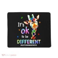 Autism Awareness Acceptance Giraffe Its Ok To Be Different Mousepad thumb 0