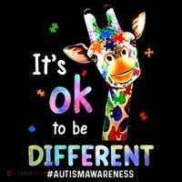 Autism Awareness Acceptance Giraffe Its Ok To Be Different Mousepad thumb 1
