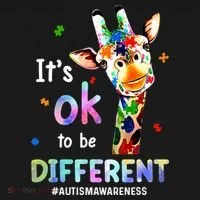 Autism Awareness Acceptance Giraffe Its Ok To Be Different Toddler Hoodie thumb 2
