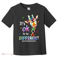 Autism Awareness Acceptance Giraffe Its Ok To Be Different Toddler T-Shirt thumb 0