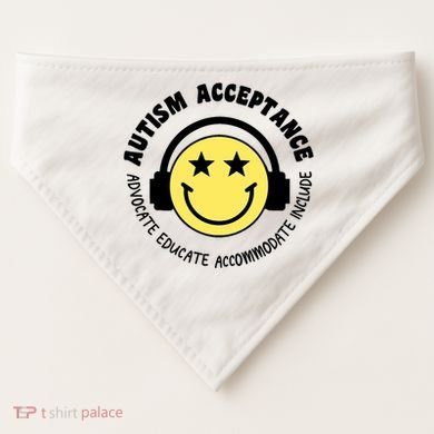 Autism Awareness Acceptance Special Education Teacher USA-Made Doggie Bandana
