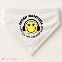Autism Awareness Acceptance Special Education Teacher USA-Made Doggie Bandana thumb 0