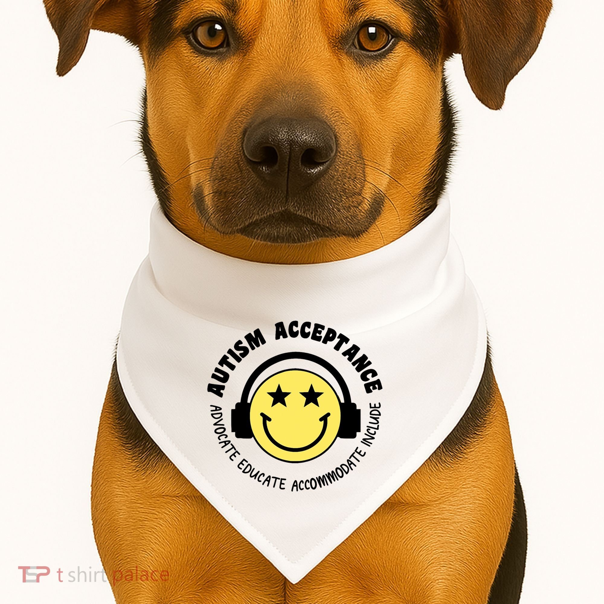 Autism Awareness Acceptance Special Education Teacher USA-Made Doggie Bandana